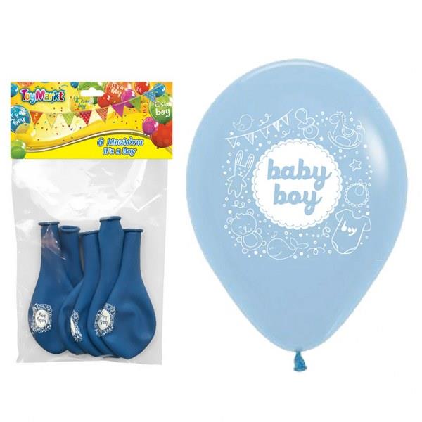 Μπαλόνια 12'' Σετ 6τμχ It's A Boy 30εκ. Toy Markt 71-1245 - Toy Markt - 71-1245