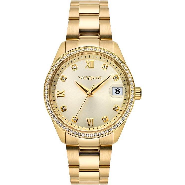 VOGUE Reina Crystals - 614144, Gold case with Stainless Steel Bracelet