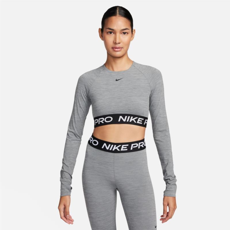 Nike Pro 365 Dri-FIT Γυναικεία Cropped Μπλούζα με Μακρύ Μανίκι (9000173636_55417)