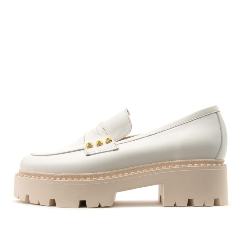 LEATHER CHUNKY MOCCASINS WOMEN BACALI COLLECTION