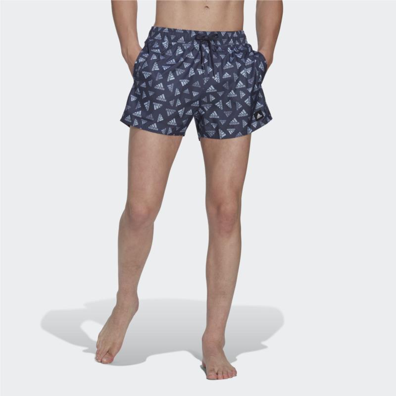 adidas Logo Print CLX Swim Shorts Very Short Length (9000133573_65694)