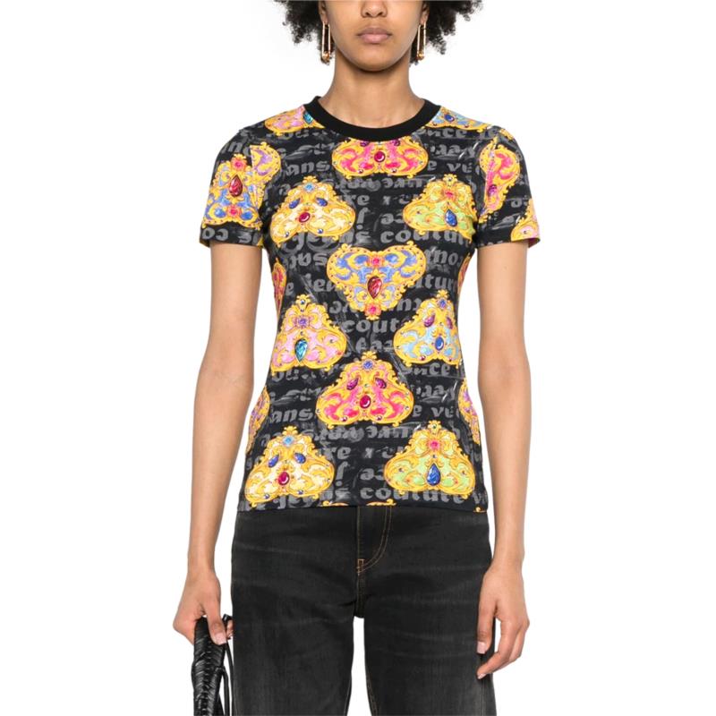 76DP608 S GRAPHIC T-SHIRT WOMEN VERSACE JEANS COUTURE