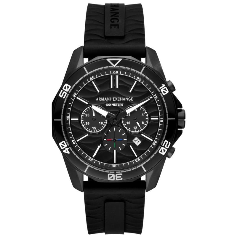 ARMANI EXCHANGE Spencer Chronograph - AX1961, Black case with Black Rubber Strap