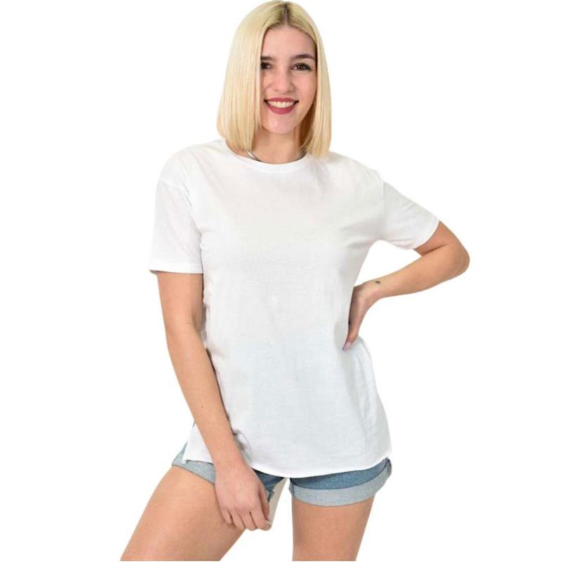 T-shirt μονόχρωμο oversized Λευκό 23555
