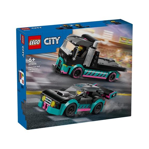 Λαμπάδα Lego City Race Car & Car Carrier Truck - 60406