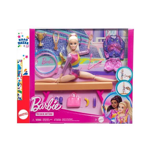 Mattel Λαμπάδα Barbie Κούκλα Αθλήτρια Ενοργανης Γυμναστικής - HRG52
