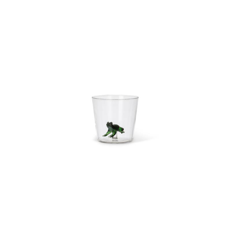 Coincasa ποτήρι γυάλινο με λεπτομέρεια βάτραχος 8,5 x 8 cm - 007395386 Διάφανο