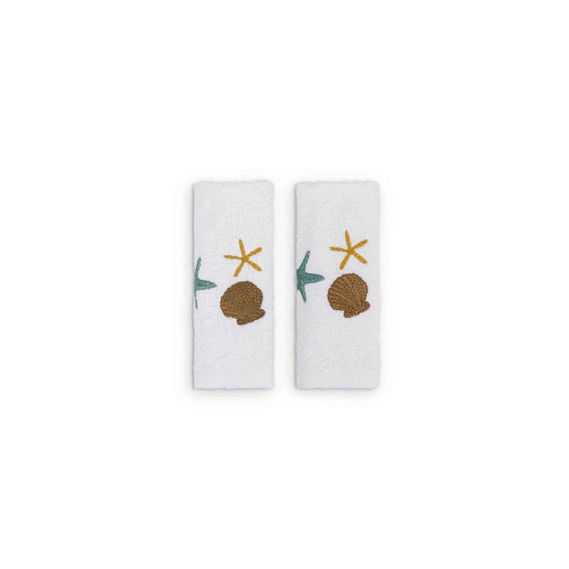 Coincasa σετ πετσέτες χεριών με κεντήματα 2 x 30 x 30 cm - 007404897 Λευκό