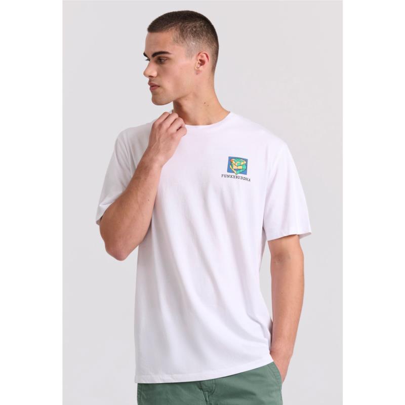 Relaxed fit t-shirt με retro τύπωμα στην πλάτη