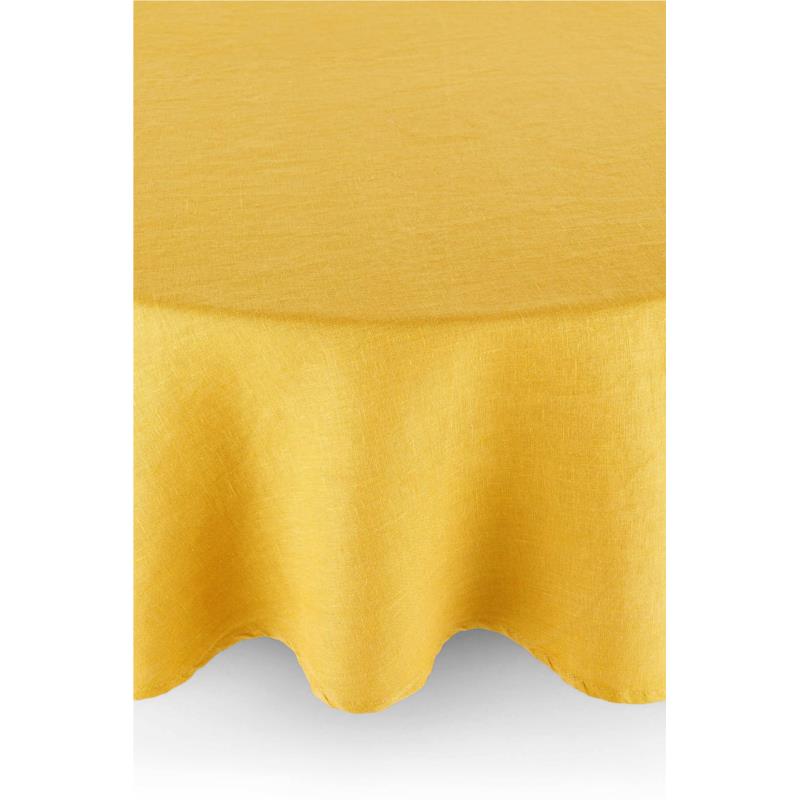 Coincasa τραπεζομάντηλο ροτόντα λινή μονόχρωμη 170 cm - 007219347 Κίτρινο