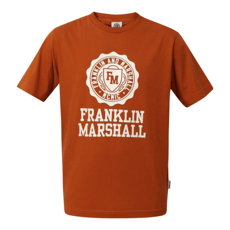 Franklin & Marshall FM CREST LOGO T-SHIRT Κάμελ