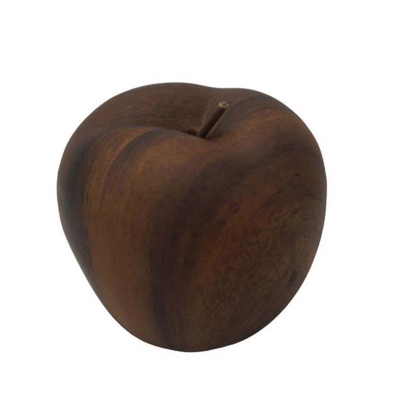 Oriana Ferelli Διακοσμητικό Μήλο Ξύλινο Φ7.6x6.5cm Walnut Wood LJT271608W