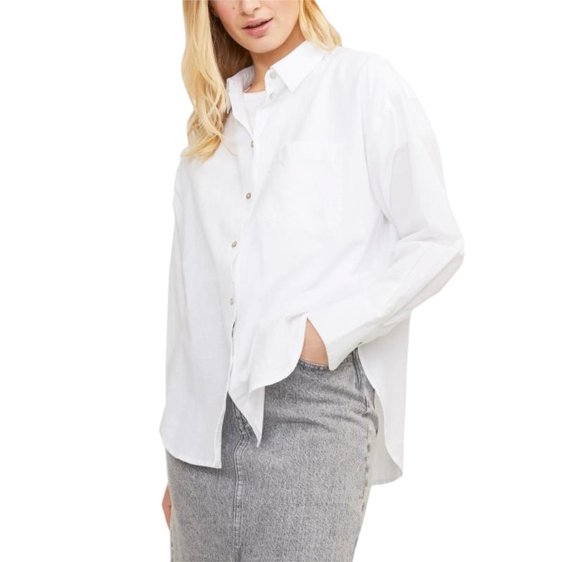 JXJAMIE LINEN BLEND LONGSLEEVE RELAXED FIT SHIRT WOMEN JJXX