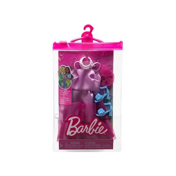 Mattel Barbie Βραδινά Σύνολα Fashion - Μωβ Φορεμα Με Γαλαζια Τακουνια - HJT20