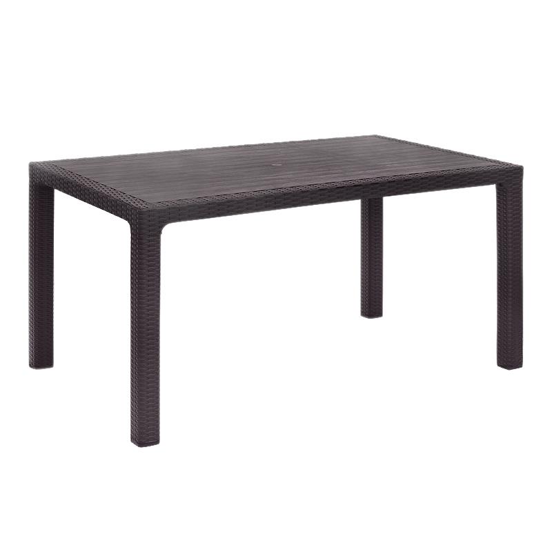 Τραπέζι πολυπροπυλενίου Kalan Megapap χρώμα καφέ 150x90x75εκ. - MegaPap - 0242671