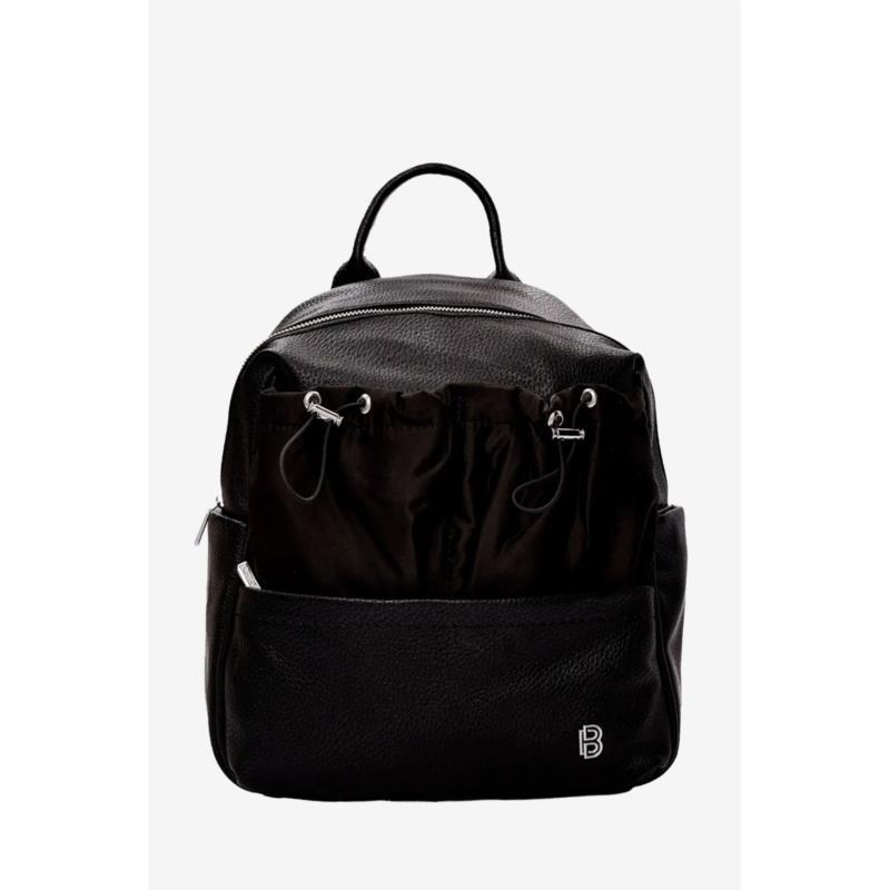 Backpack Μονόχρωμη 022487 ΜΑΥΡΟ