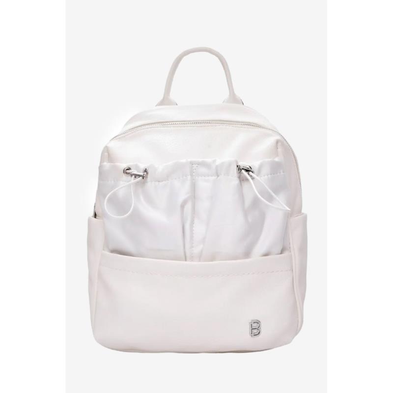 Backpack Μονόχρωμη 022487 ΛΕΥΚΟ