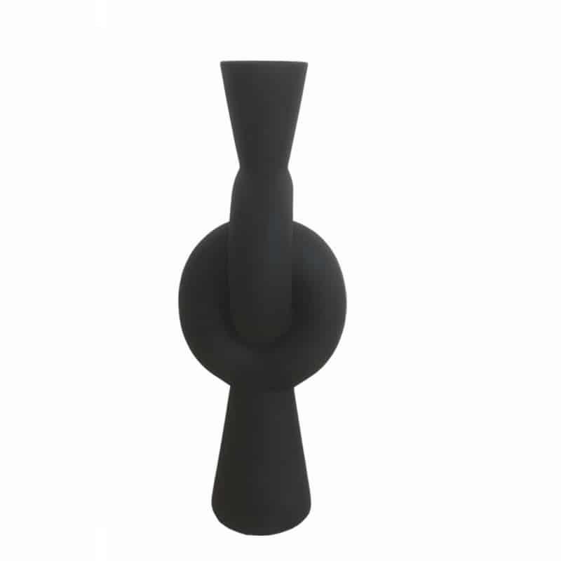 Βάζο Κεραμικό Μαύρο Art Et Lumiere Φ15,5x39,5εκ. 25043 (Υλικό: Κεραμικό, Χρώμα: Μαύρο) - Art Et Lumiere - lumiere_25043