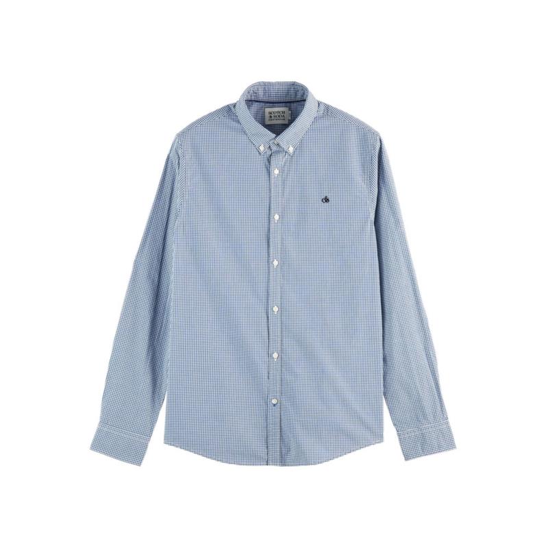 POPLIN ESSENTIAL YARN DYE SLIM FIT SHIRT MEN SCOTCH & SODA