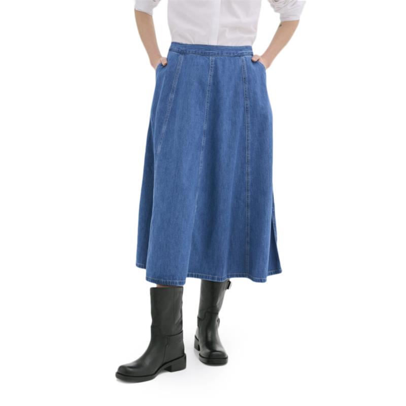 MALO DENIM MIDI SKIRT WOMEN MY ESSENTIAL WARDROBE