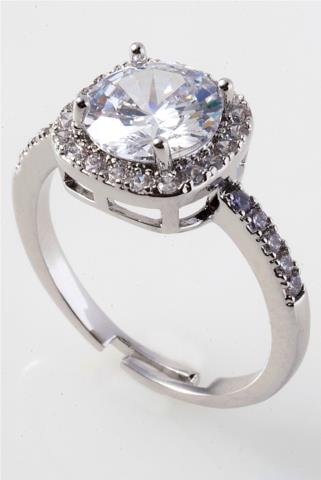 ΑΣΗΜΙ ΑΝΟΙΓΟΜΕΝΟ ΔΑΚΤΥΛΙΔΙ ΜΕ ΚΕΝΤΡΙΚΗ ΣΤΡΟΓΓΥΛΗ ΠΕΤΡΑ ΚΑΙ ΜΙΚΡΑ ΣΤΑΣ