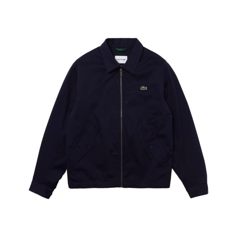 Παλτό Lacoste Short Zippered Organic Jacket - Bleu Marine