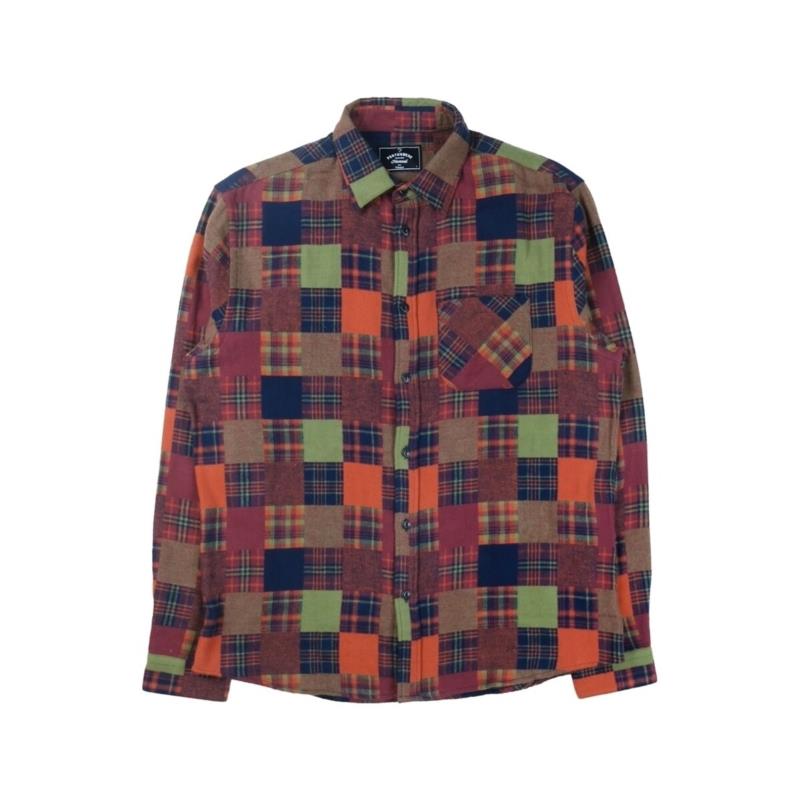 Πουκάμισο με μακριά μανίκια Portuguese Flannel OG Patchwork Shirt - Checks