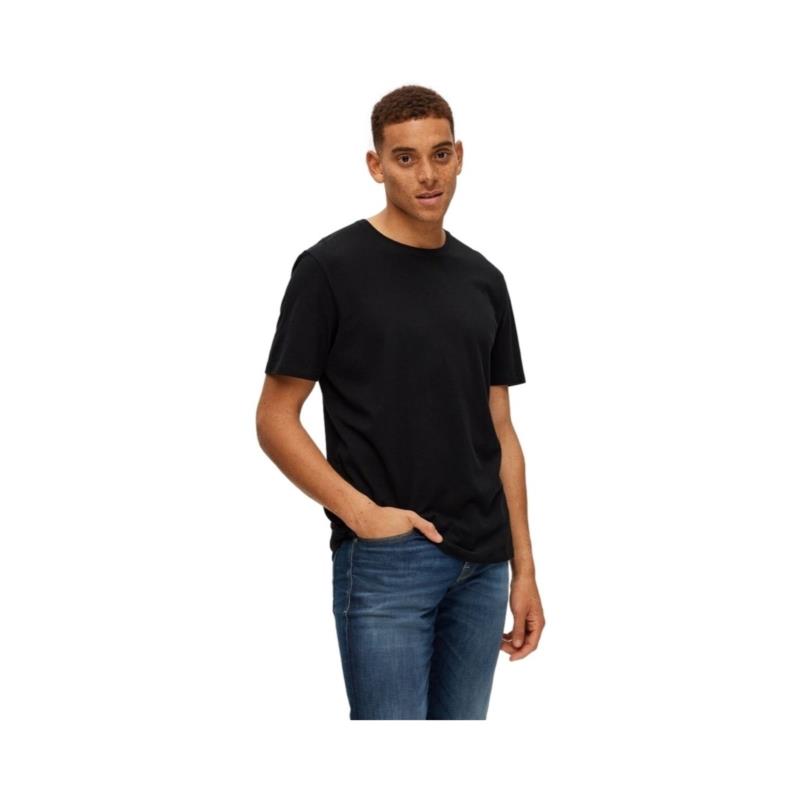 T-shirts & Polos Selected Noos Pan Linen T-Shirt - Black