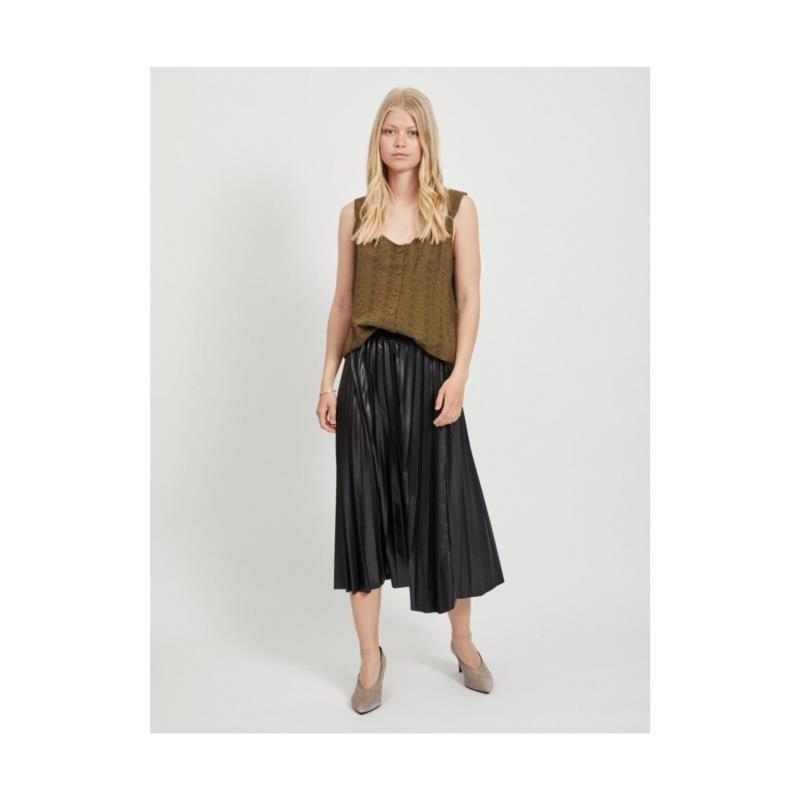 Κοντές Φούστες Vila Nitban Midi Skirt - Black