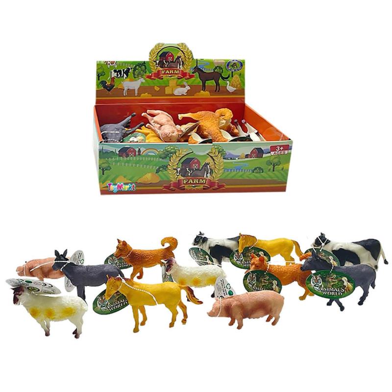 Ζώα φάρμας κουτί 12 τεμαχίων 26x8x16cm ToyMarkt 913415 71-3395