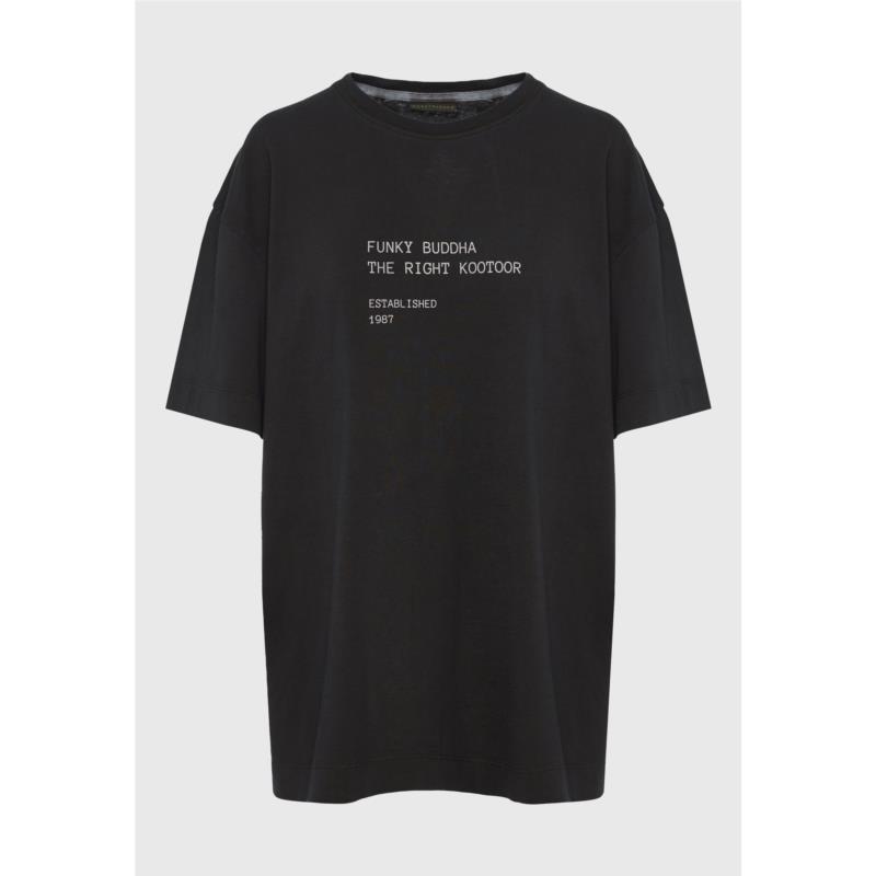 Loose fit t-shirt με text artwork τύπωμα στην πλάτη