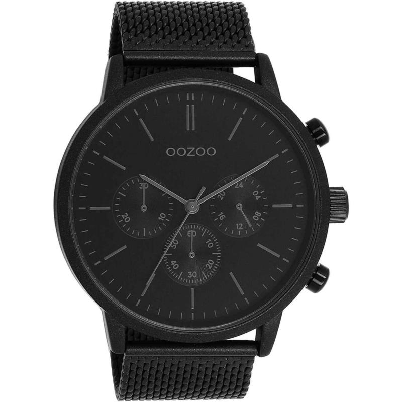 OOZOO Timepieces - C11204, Black case with Metal Bracelet