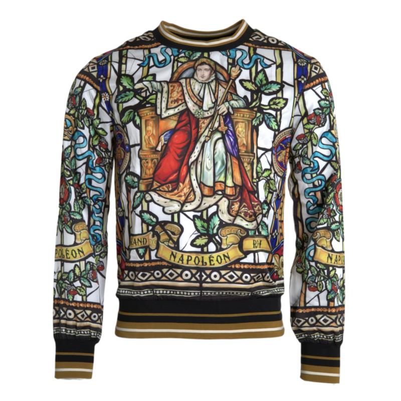 Dolce & Gabbana Napoleon Print Crew Neck Pullover Sweater IT44