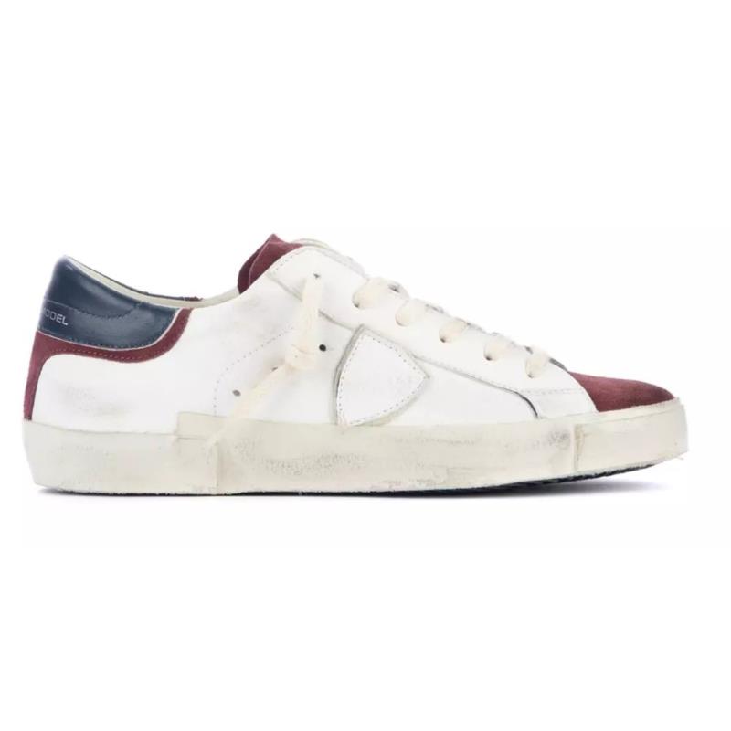 Philippe Model Elegant Leather Sneakers with Suede Accents EU45/US12