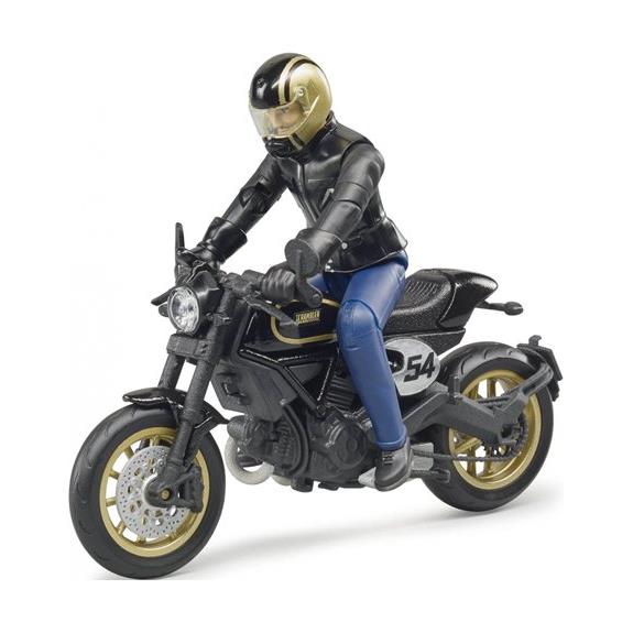Bruder Μηχανή Πίστας Ducati Scrambler 1:16 Με Φιγούρα Αναβάτη - 63050