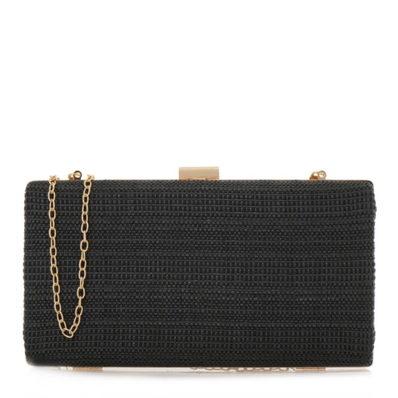 Exe Bags Γυναικεία Τσάντα Φάκελος Clutches 700-202 64202 Μαύρο Ψάθα S6700202966G