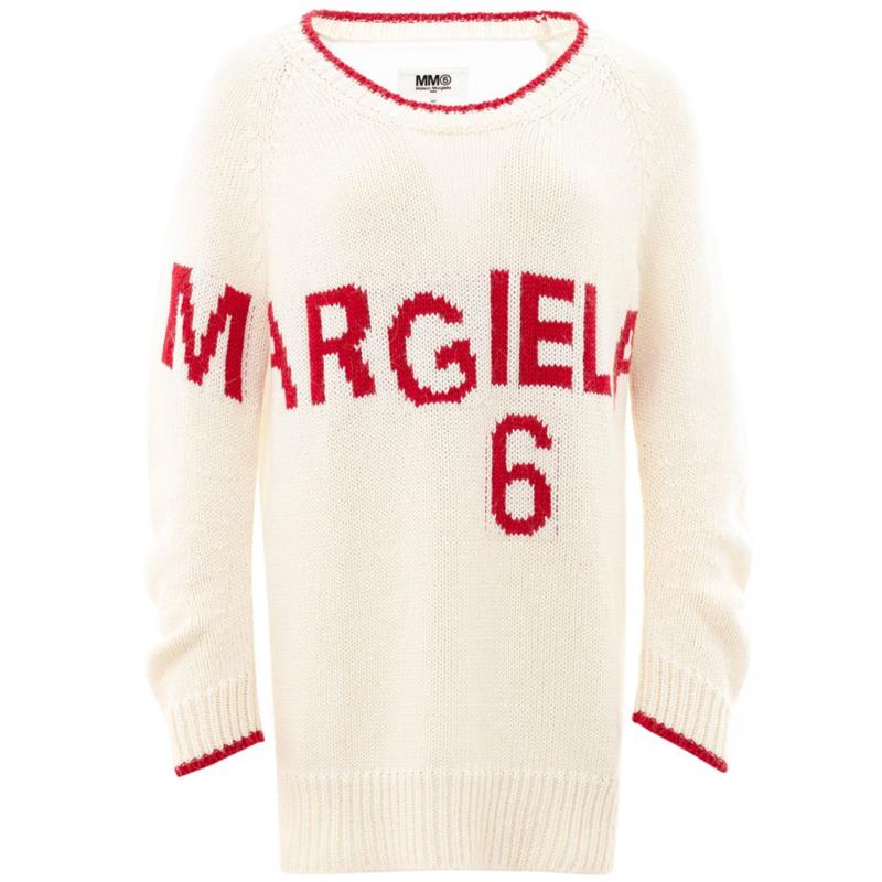 MM6 Maison Margiela White Cotton Sweater S