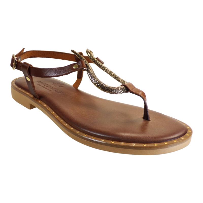 Myconian Greek Sandals Γυμαικεία Παπούτσια Πέδιλα 2282 Ταμπά
