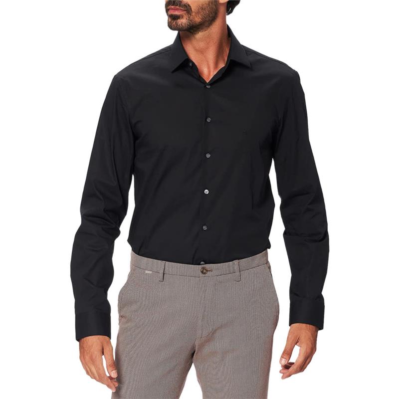 Πουκάμισο με μακριά μανίκια Calvin Klein Jeans K10K108229 - POPLIN STRETCH SLIM