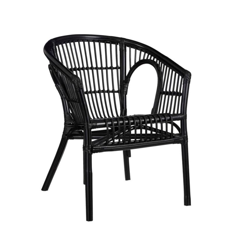 Πολυθρόνα Εξωτερικού Χώρου Rattan Μαύρη 59x58x76εκ. Zambia MSA 20-27-149 (Χρώμα: Μαύρο, Υλικό: Ραττάν) - MSA DECORATION - 20-27-149
