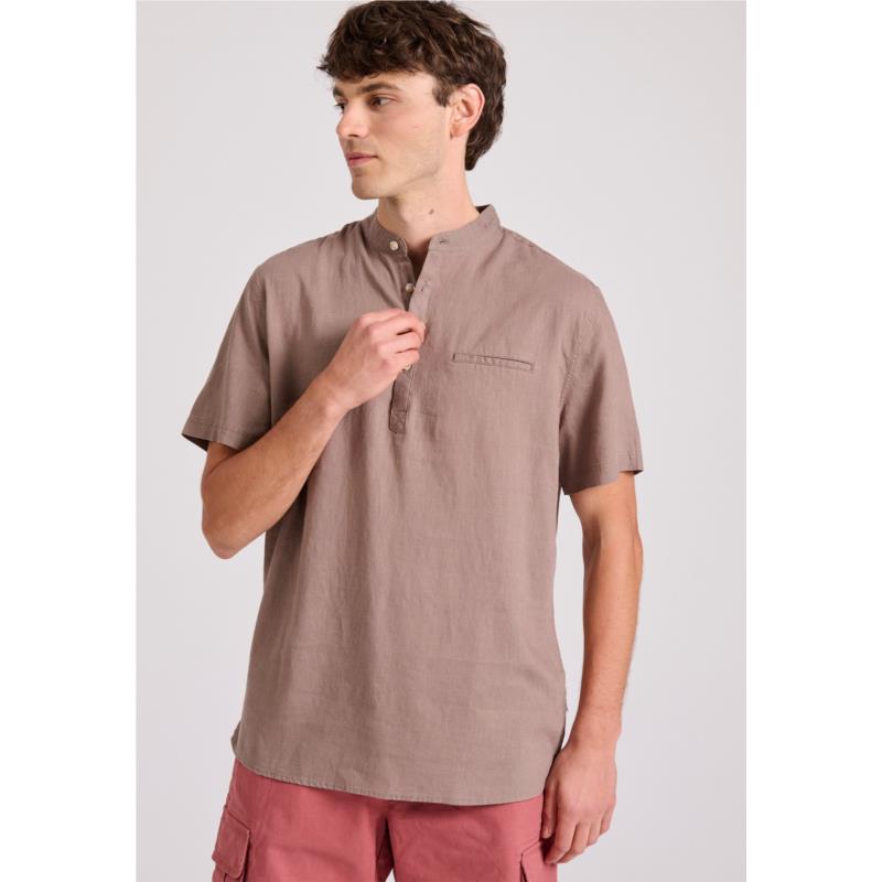 Relaxed fit linen blend ανδρική πουκαμίσα Garage 55