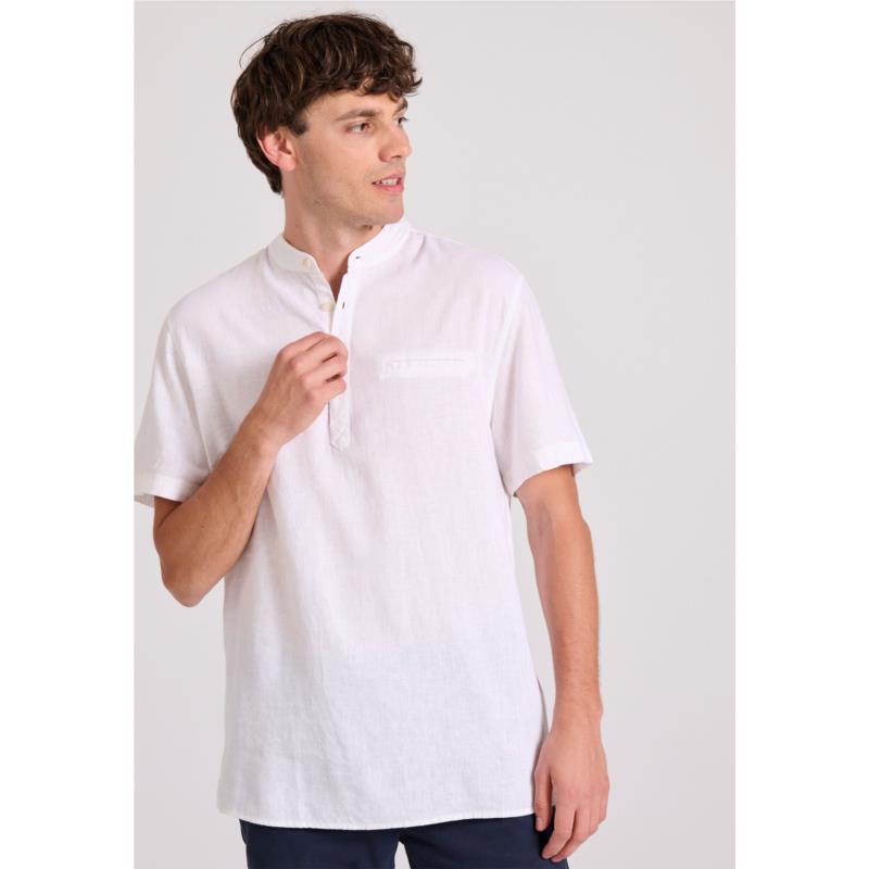 Relaxed fit linen blend ανδρική πουκαμίσα Garage 55