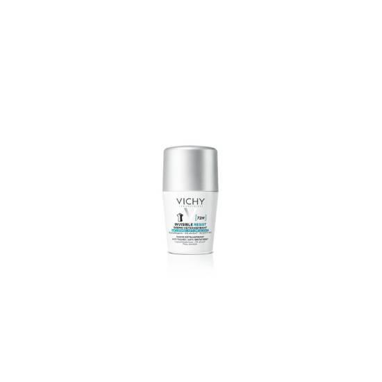 VICHY Invisible Resist 72H Αποσμητικό Roll-On Κατά Των Σημαδιών & Της Έντονης Εφίδρωσης 50ml