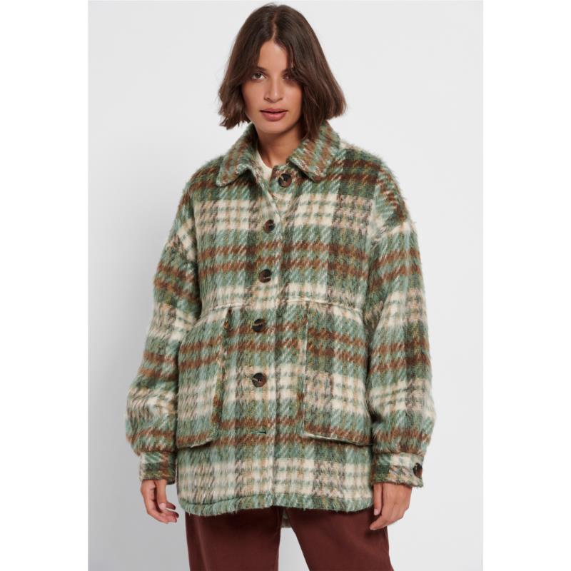 Loose fit καρό overshirt