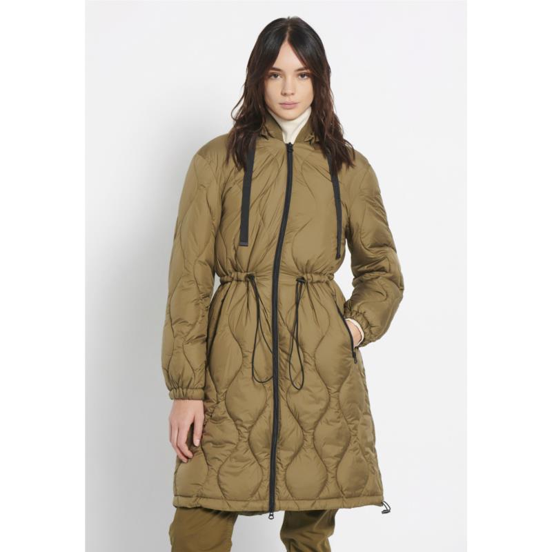 Relaxed fit puffer μπουφάν με αποσπώμενη κουκούλα