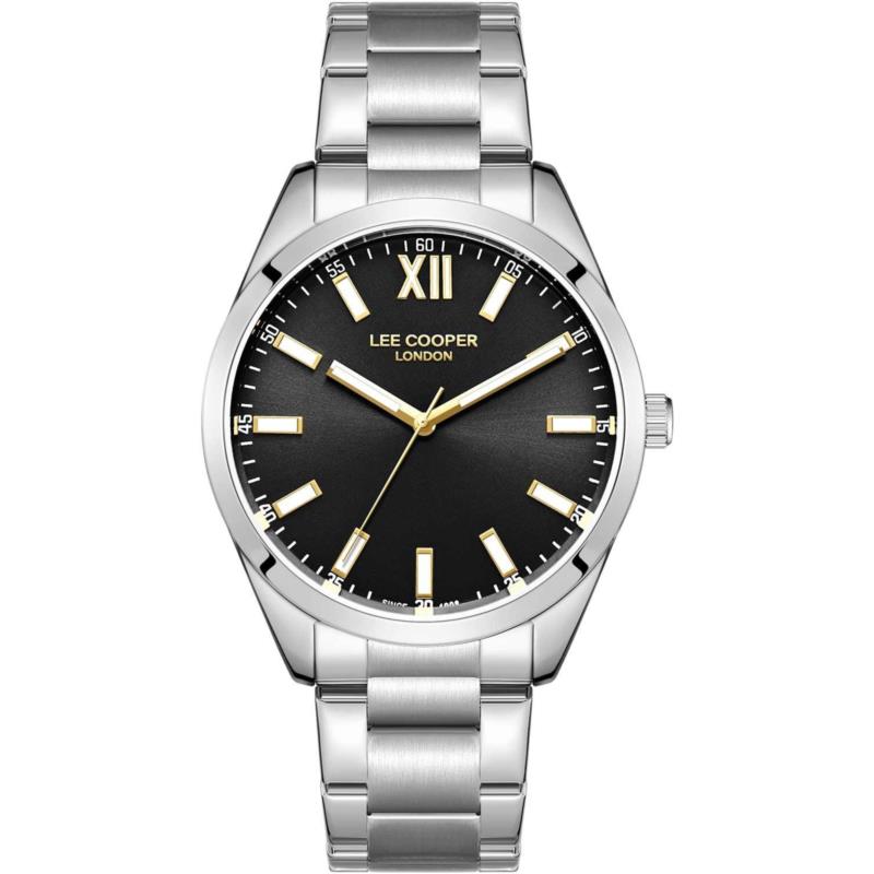 LEE COOPER Mens - LC08015.350, Silver case with Metal Bracelet