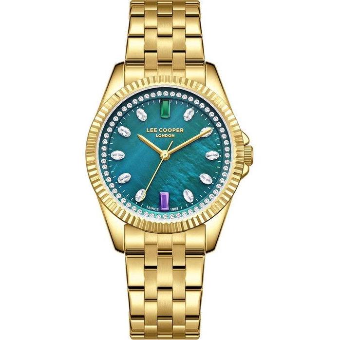 LEE COOPER Crystals - LC08033.170, Gold case with Metal Bracelet