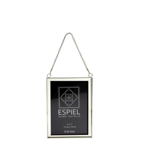 Κορνίζα Κρεμαστή Μεταλλική Ασημί ESPIEL 13x18εκ. FAM710 (Υλικό: Μεταλλικό, Χρώμα: Ασημί ) - ESPIEL - FAM710