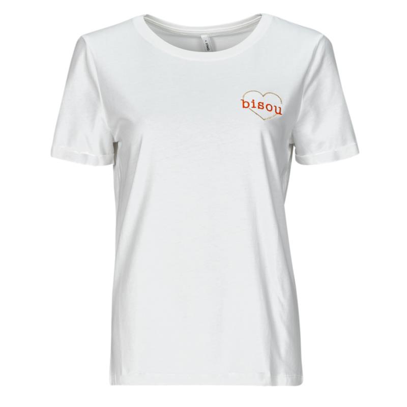 T-shirt με κοντά μανίκια Only ONLBEATE LIFE S/S HEART TOP CS JRS