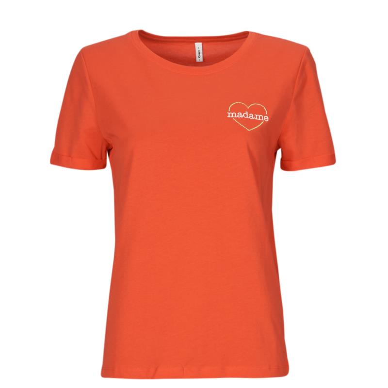 T-shirt με κοντά μανίκια Only ONLBEATE LIFE S/S HEART TOP CS JRS
